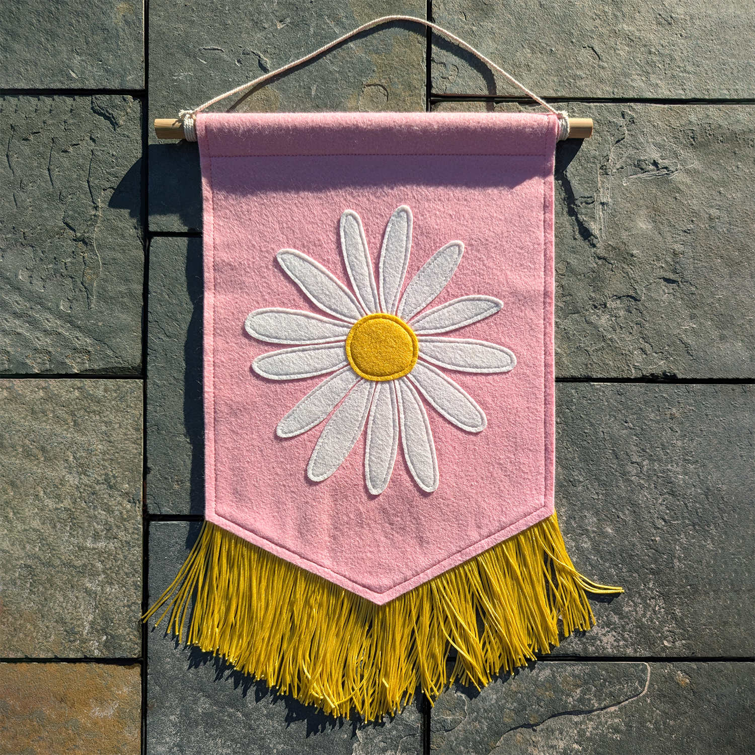 Daisy Handmade Felt Banner — Wildkat Studio